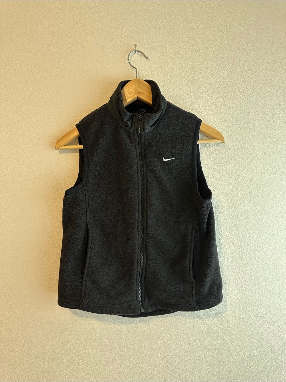 Nike Black Zip up Fleece Vest Women’s Small